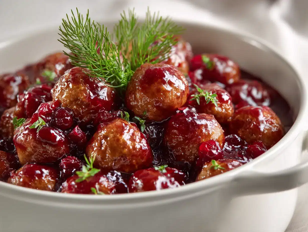 Christmas Menu Ideas: Quick Cranberry Meatballs