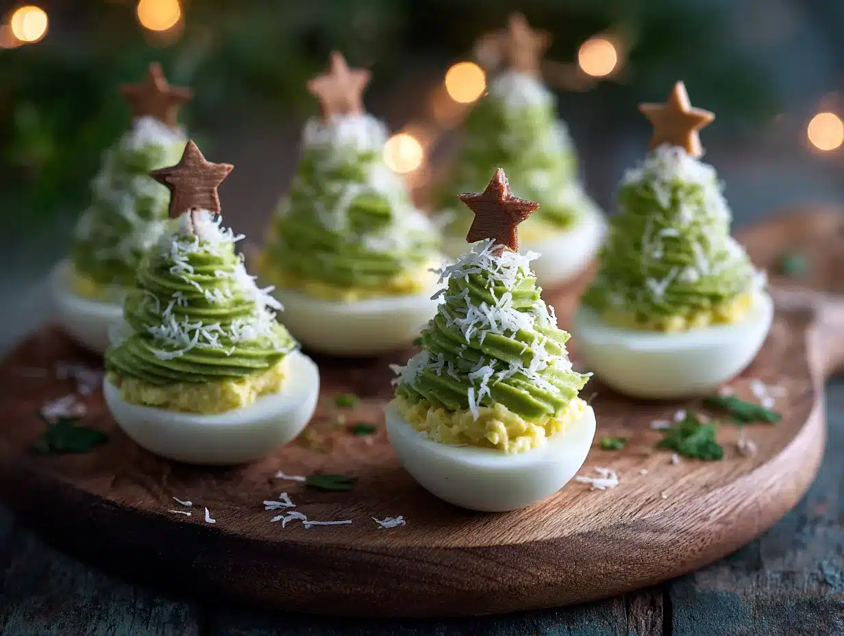 Christmas Appetizers : Deviled Egg Christmas Trees